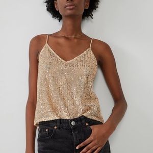 Gold Zara Sequin Tank